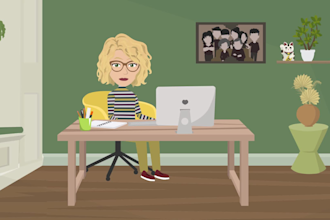 create a 2d cartoon character animation video
