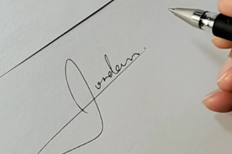create an real autograph design with video tutorial