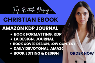design, format christian ebook daily devotional prayer journal amazon kdp