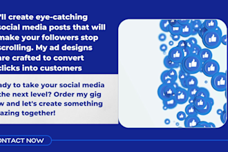 do design attractive social media post, facebook, instagram, ads design