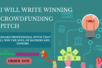 write your crowdfunding pitch