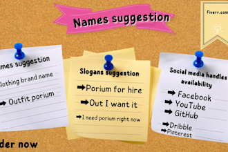 suggest products brand business company and domain names