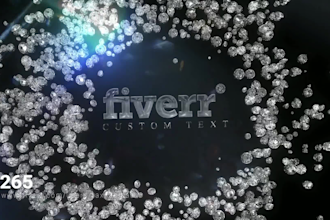make falling luxury diamonds logo animation