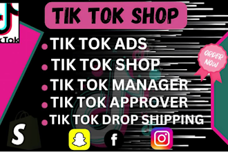 fix tik tok shop, manage tiktok shop, set up tiktok shop ads marketing manager