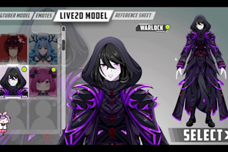 draw and rig anime vtuber 3d vtuber model dakimakura vtuber commission vrchat