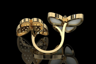 design 3d jewelry for manufacturing and render them