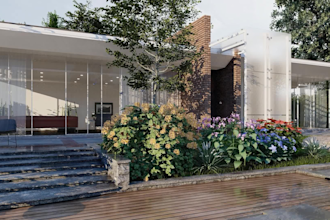 design exterior architecture with lumion 3d render and animation visualization