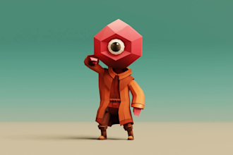 create low poly 3d stylized models for games and animations
