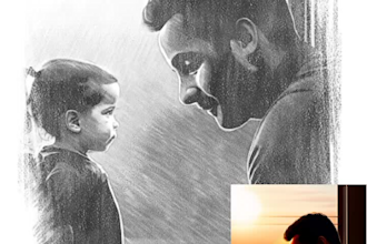 create ai generated pencil sketch, watercolor from your photo