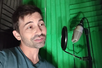 record a professional american male voice over studio file