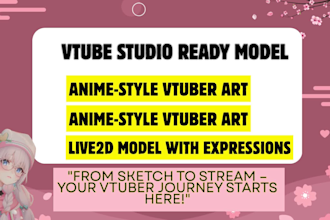draw vtuber model, 2d vtuber model, live2d model, live 2d vtuber model, vbriger