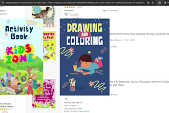 create a unique kids activity book for amazon KDP in any genre