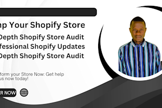 shopify audit, update and upgrade shopify store