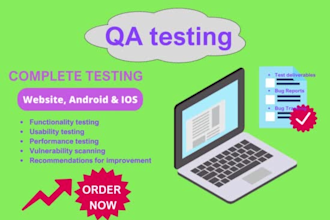 test and QA your website or application for usability