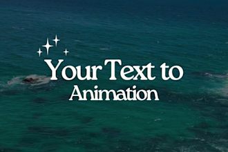 create a video text animation