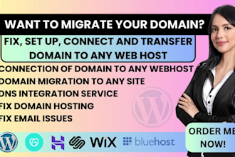 redirect transfer point connect domain, set up godaddy, wix, shopify web hosting