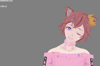 make a 3d vtuber anime model