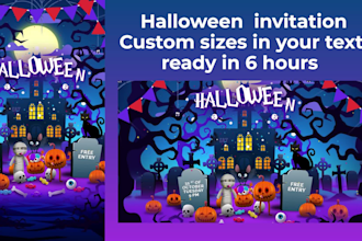 create halloween part invitation video