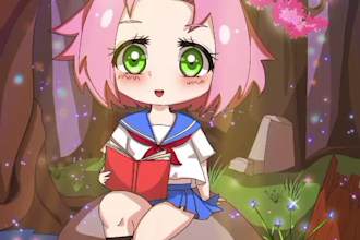 draw you custom cute chibi anime art character