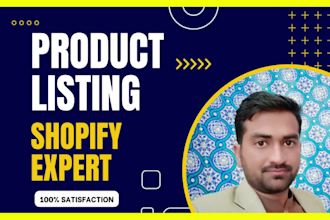 do shopify product listing, product upload, SEO, variations, and data entry