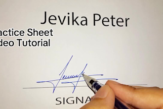 design unique handwritten autograph and artistic signature logo