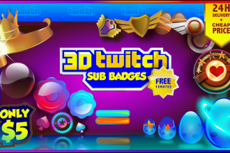 create awesome twitch sub badges for your stream