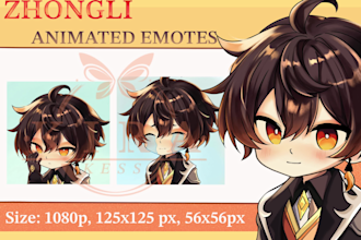 create chibi animated emotes for you