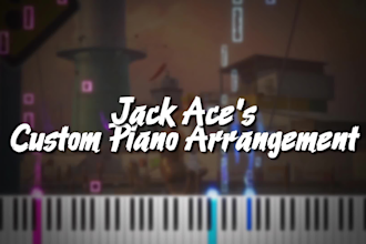 create a piano cover with animated synthesia style video
