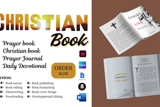 do christian book editing prayer book journal proofread format daily devotional