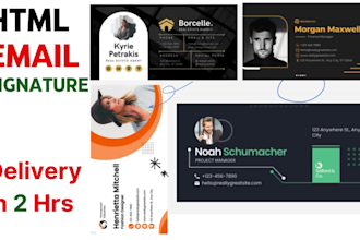 design clickable HTML email signautre within 1hrs