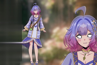 draw live 2d vtuber model, live 2d rigging, vtuber model, vtuber commission