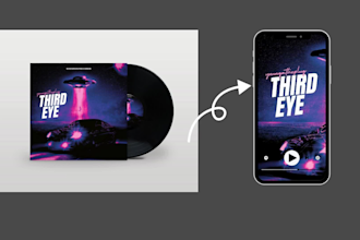 create a spotify canvas video, lyric video, album cover
