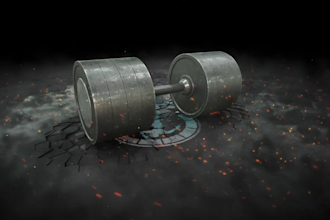 do 3d attractive gym fitness logo animation intro outro