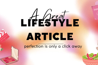 write an amazing article for you