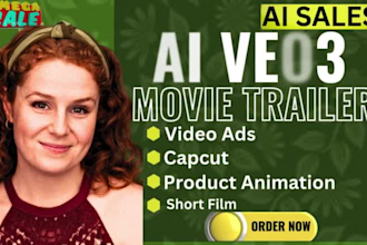 create ai veo3 movie trailer, short video ads, film capcut sora explainer video