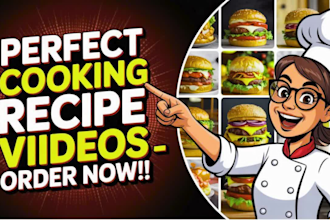 create a cooking recipe video, a restaurant recipe in 4k format