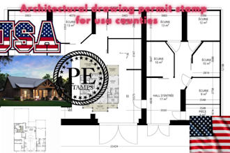 review stamp architectural structural engineering floor plan mep permit drawing