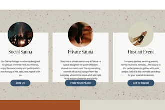 build sauna booking and rental website for wellness, gym fitness and spa service