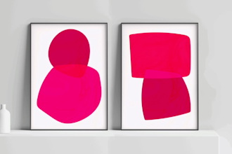 create modern abstract art digital painting