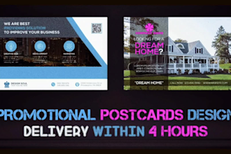 do promotional direct mail eddm or postcard design in 6 hours