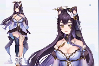 draw and rig 2d vtuber model, life 2d vtuber model,2d vtuber rigging, pngtuber