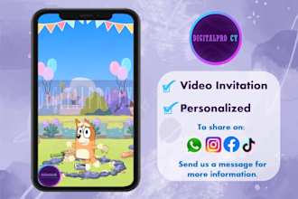 create birthday video invitation