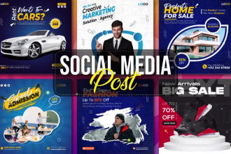 design social media instagram post, facebook timeline cover, banner, header, ads