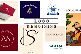 do custom minimalist logo design and full brand identity kit