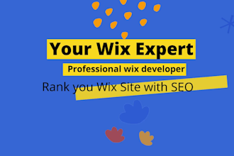 create wix landing page and redesign wix website