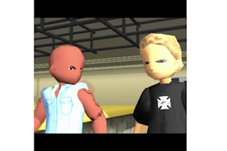 retro 3d animation in n64, ps1, model character in psx y2k n64 low poly style