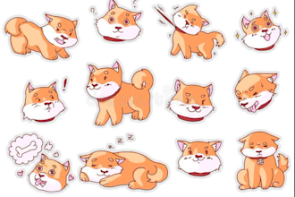 cute kawaii character emoji sticker logo mascot in 24 hour