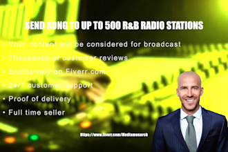 send song to up to 500 mainstream r and b radio stations