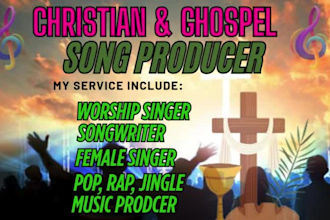 be your female christian songwriter and gospel lyricist worship music producer