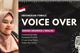deliver bahasa indonesia female voice overs